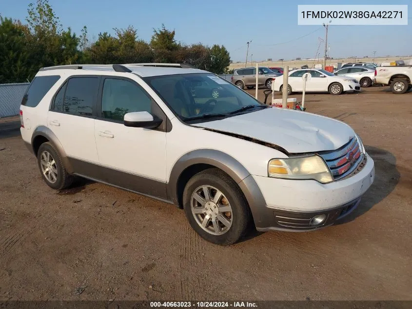 2008 Ford Taurus X Sel VIN: 1FMDK02W38GA42271 Lot: 40663023