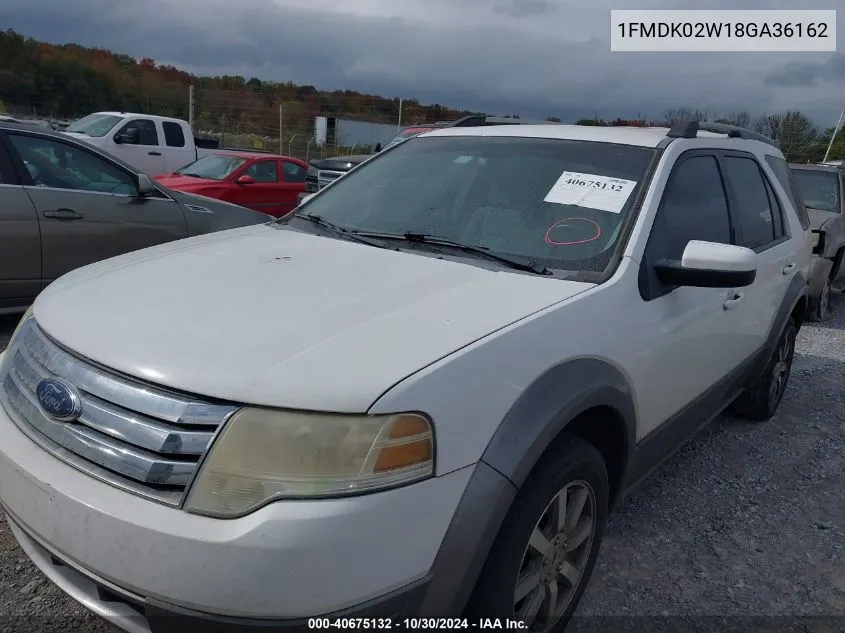 2008 Ford Taurus X Sel VIN: 1FMDK02W18GA36162 Lot: 40675132