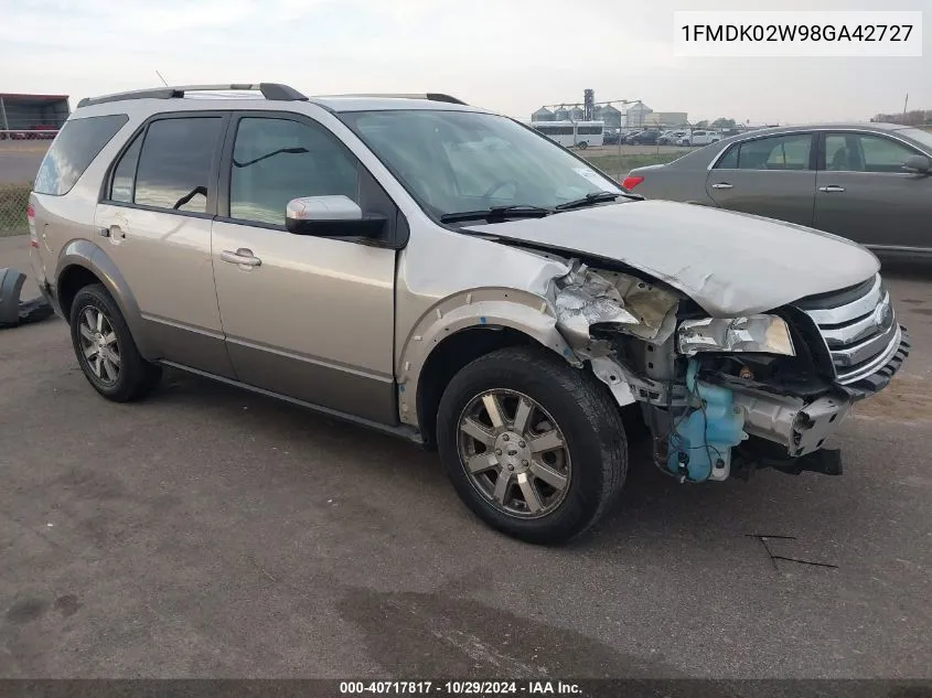 2008 Ford Taurus X Sel VIN: 1FMDK02W98GA42727 Lot: 40717817