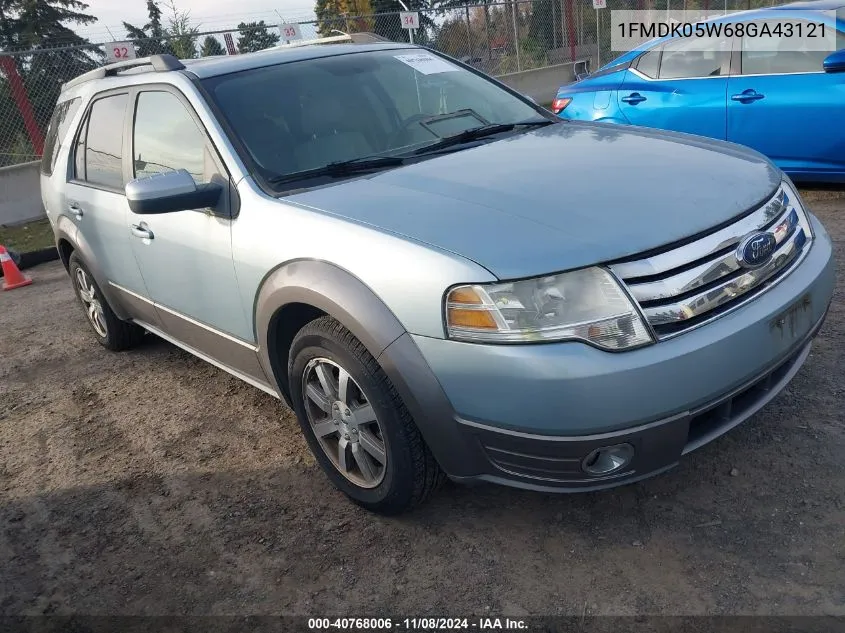 2008 Ford Taurus X Sel VIN: 1FMDK05W68GA43121 Lot: 40768006