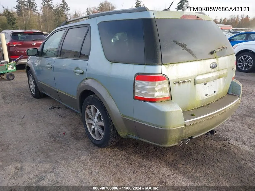 2008 Ford Taurus X Sel VIN: 1FMDK05W68GA43121 Lot: 40768006