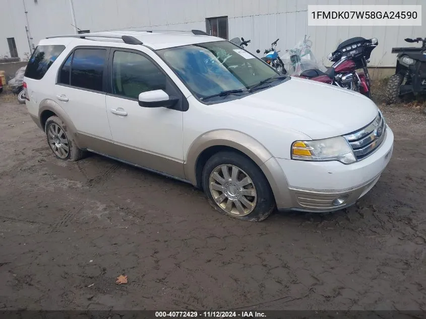 2008 Ford Taurus X Eddie Bauer VIN: 1FMDK07W58GA24590 Lot: 40772429