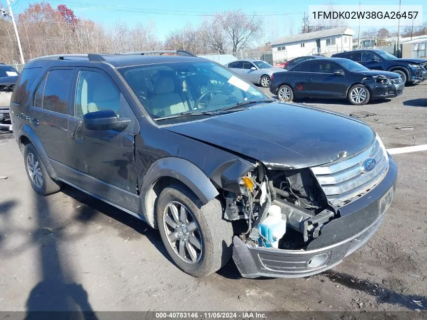 2008 Ford Taurus X Sel VIN: 1FMDK02W38GA26457 Lot: 40783146