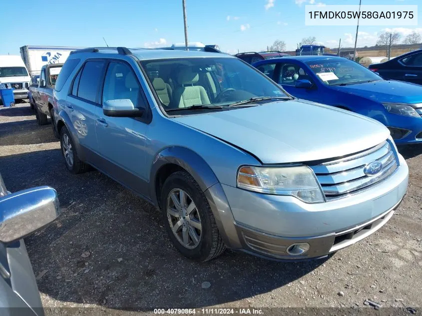 2008 Ford Taurus X Sel VIN: 1FMDK05W58GA01975 Lot: 40790864