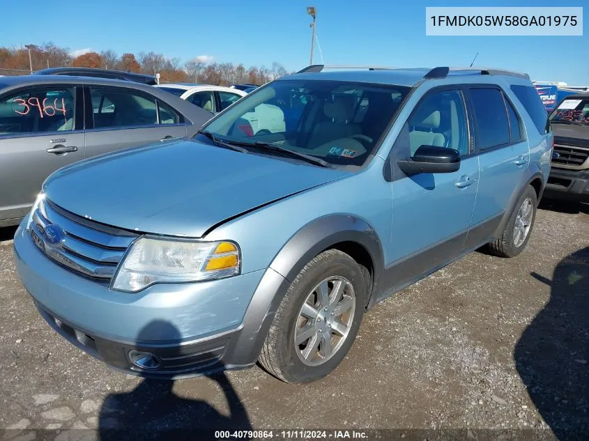 2008 Ford Taurus X Sel VIN: 1FMDK05W58GA01975 Lot: 40790864