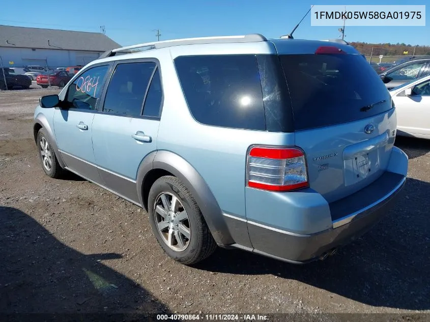 2008 Ford Taurus X Sel VIN: 1FMDK05W58GA01975 Lot: 40790864