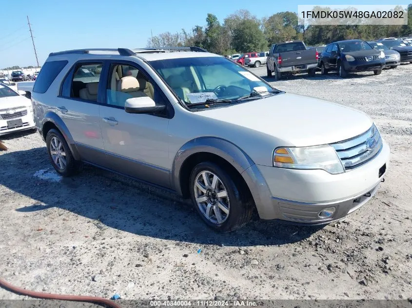 2008 Ford Taurus X Sel VIN: 1FMDK05W48GA02082 Lot: 40840004