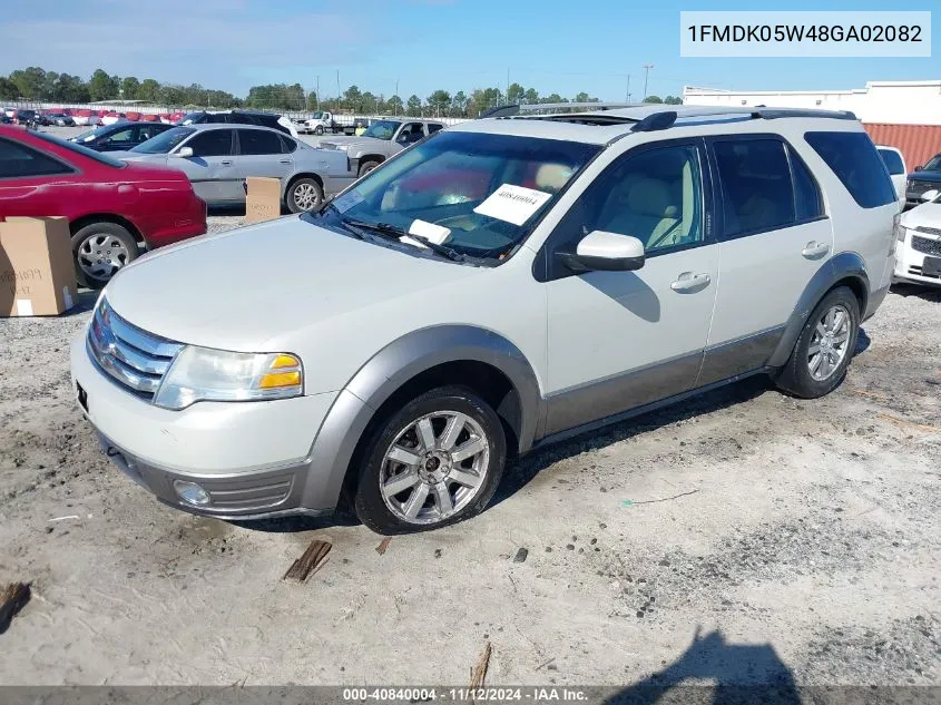 2008 Ford Taurus X Sel VIN: 1FMDK05W48GA02082 Lot: 40840004