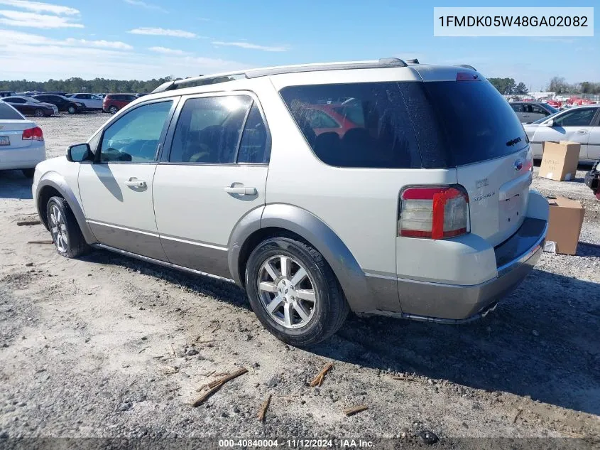 2008 Ford Taurus X Sel VIN: 1FMDK05W48GA02082 Lot: 40840004