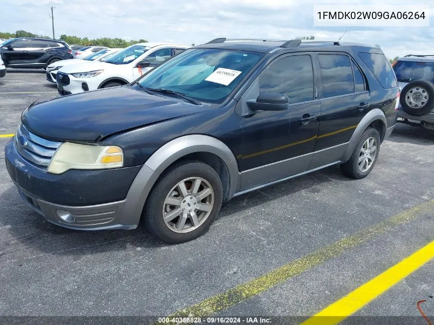 2009 Ford Taurus X Sel VIN: 1FMDK02W09GA06264 Lot: 40358828