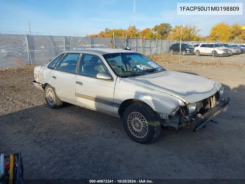 1991 Ford Taurus L VIN: 1FACP50U1MG198809 Lot: 40672241