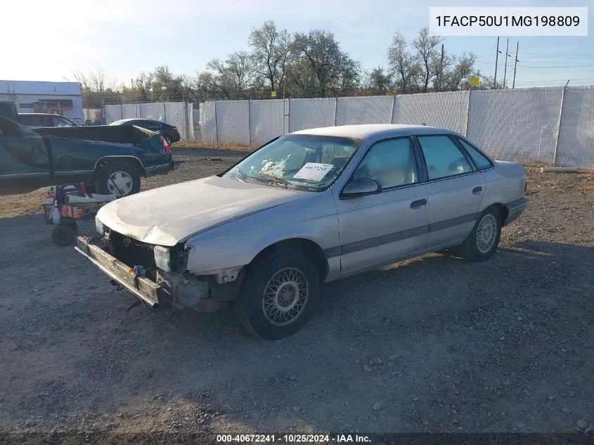 1991 Ford Taurus L VIN: 1FACP50U1MG198809 Lot: 40672241