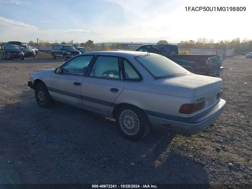 1991 Ford Taurus L VIN: 1FACP50U1MG198809 Lot: 40672241