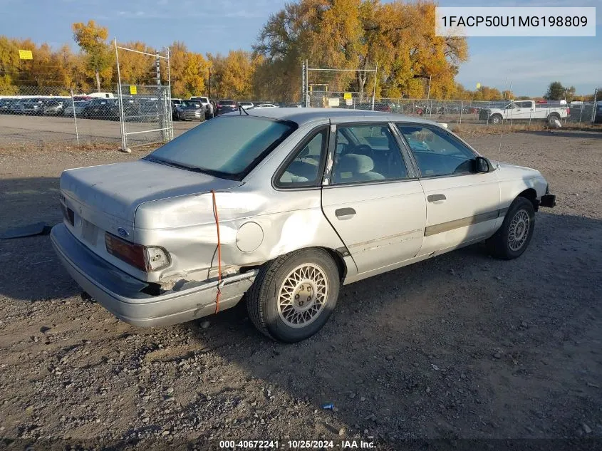 1991 Ford Taurus L VIN: 1FACP50U1MG198809 Lot: 40672241