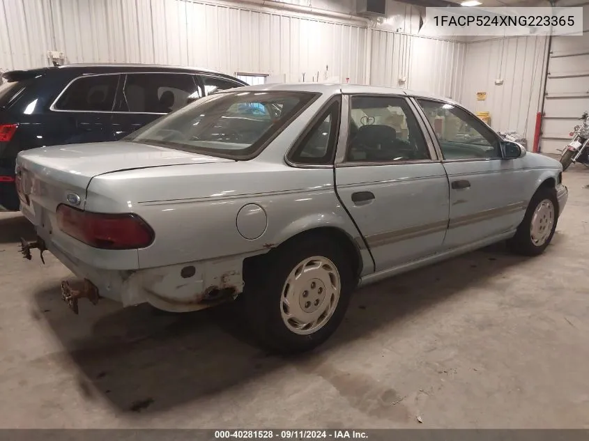 1992 Ford Taurus Gl VIN: 1FACP524XNG223365 Lot: 40281528