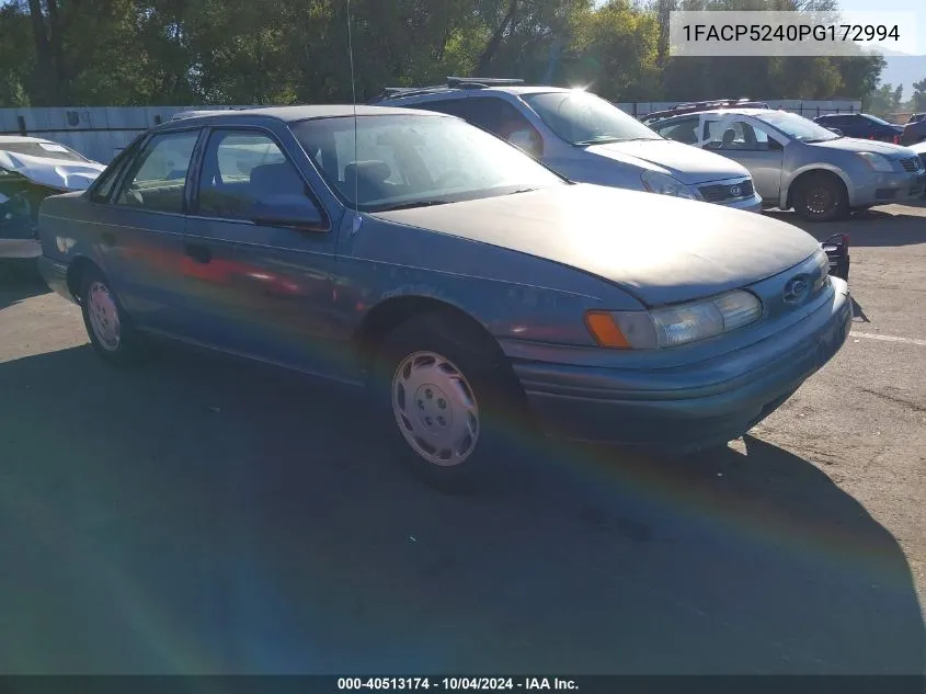 1993 Ford Taurus Gl VIN: 1FACP5240PG172994 Lot: 40513174