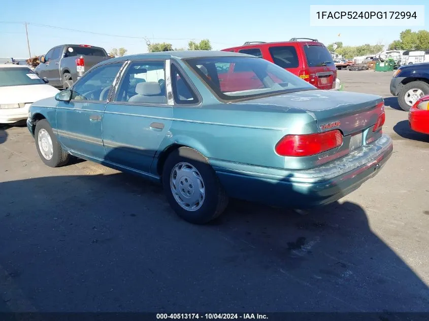 1993 Ford Taurus Gl VIN: 1FACP5240PG172994 Lot: 40513174