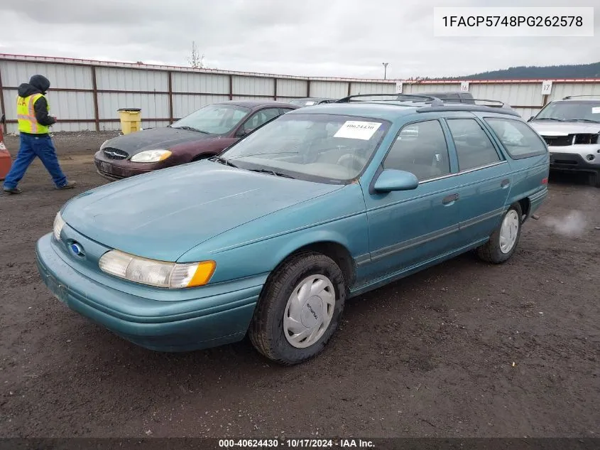 1993 Ford Taurus Gl VIN: 1FACP5748PG262578 Lot: 40624430