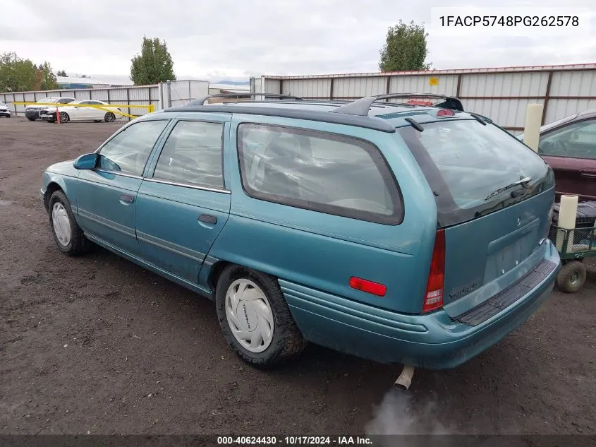 1993 Ford Taurus Gl VIN: 1FACP5748PG262578 Lot: 40624430