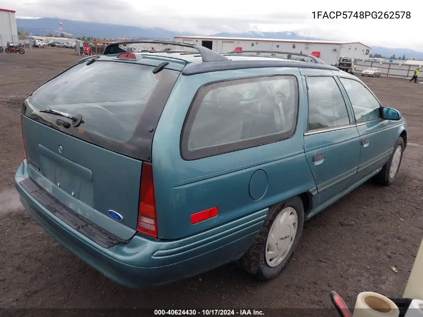 1993 Ford Taurus Gl VIN: 1FACP5748PG262578 Lot: 40624430