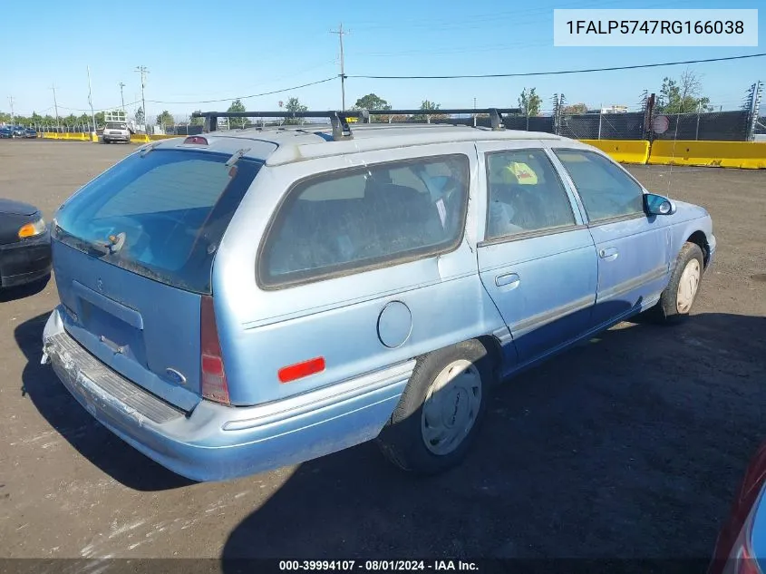 1994 Ford Taurus Gl VIN: 1FALP5747RG166038 Lot: 39994107