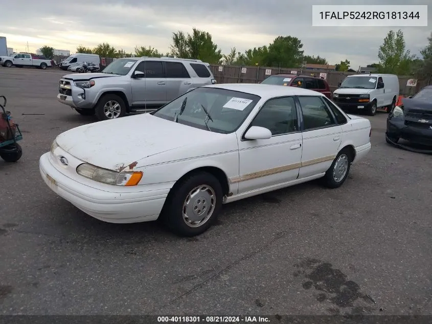 1994 Ford Taurus Gl VIN: 1FALP5242RG181344 Lot: 40118301