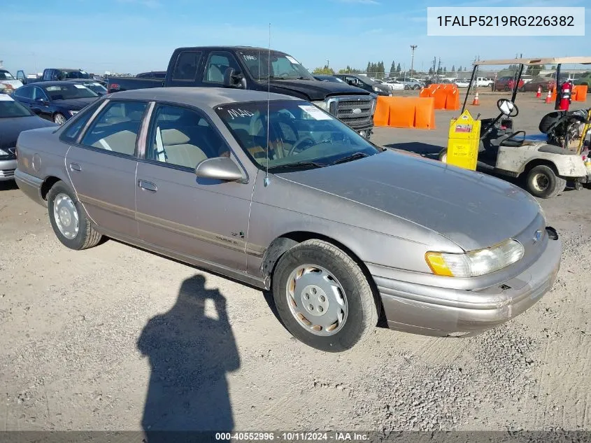 1994 Ford Taurus Gl VIN: 1FALP5219RG226382 Lot: 40552996