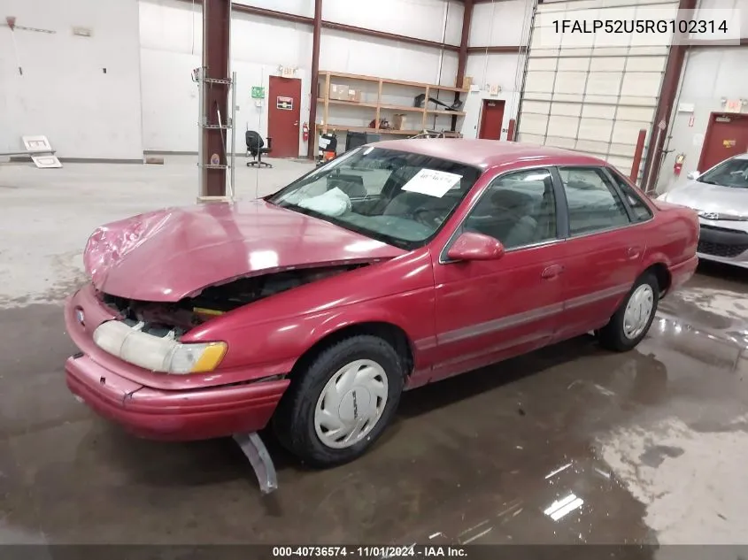 1994 Ford Taurus Gl VIN: 1FALP52U5RG102314 Lot: 40736574