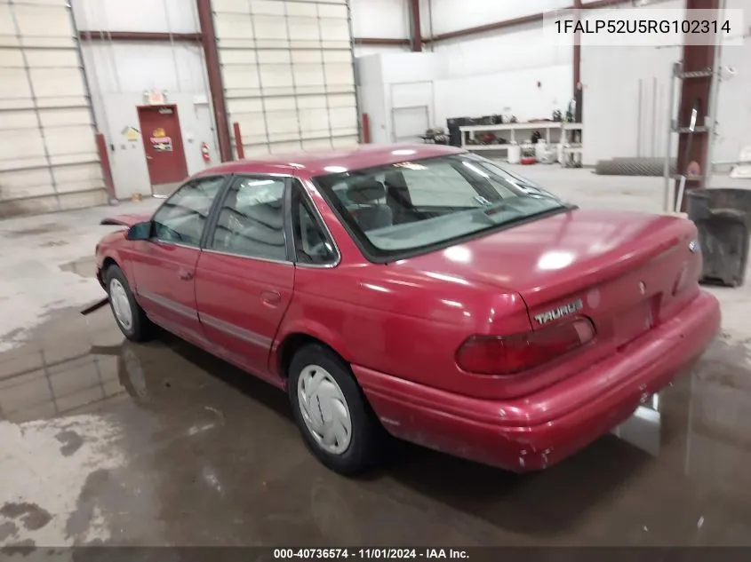 1994 Ford Taurus Gl VIN: 1FALP52U5RG102314 Lot: 40736574