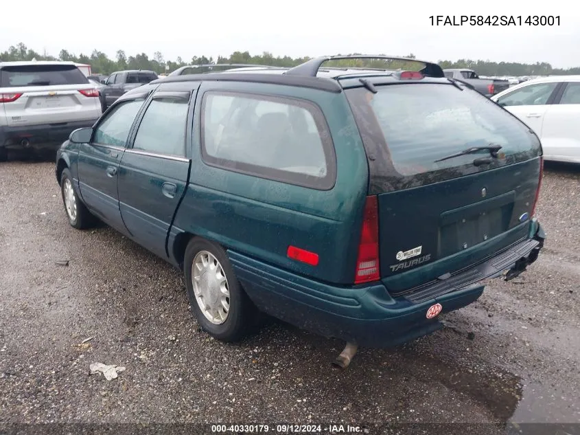 1995 Ford Taurus Lx VIN: 1FALP5842SA143001 Lot: 40330179