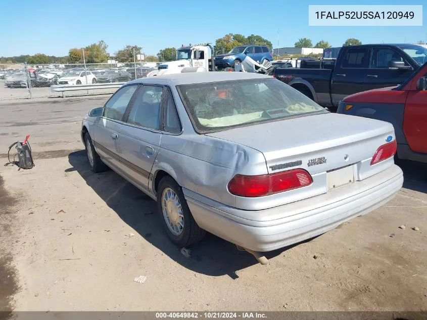 1995 Ford Taurus Gl/Se VIN: 1FALP52U5SA120949 Lot: 40649842