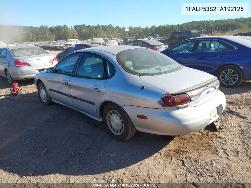 1996 Ford Taurus Lx VIN: 1FALP53S2TA192125 Lot: 40597684