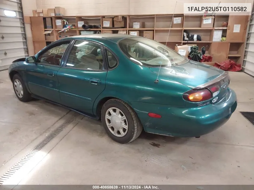 1996 Ford Taurus Gl VIN: 1FALP52U5TG110582 Lot: 40858639