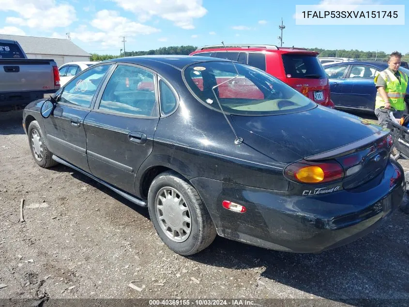 1997 Ford Taurus Lx VIN: 1FALP53SXVA151745 Lot: 40369155