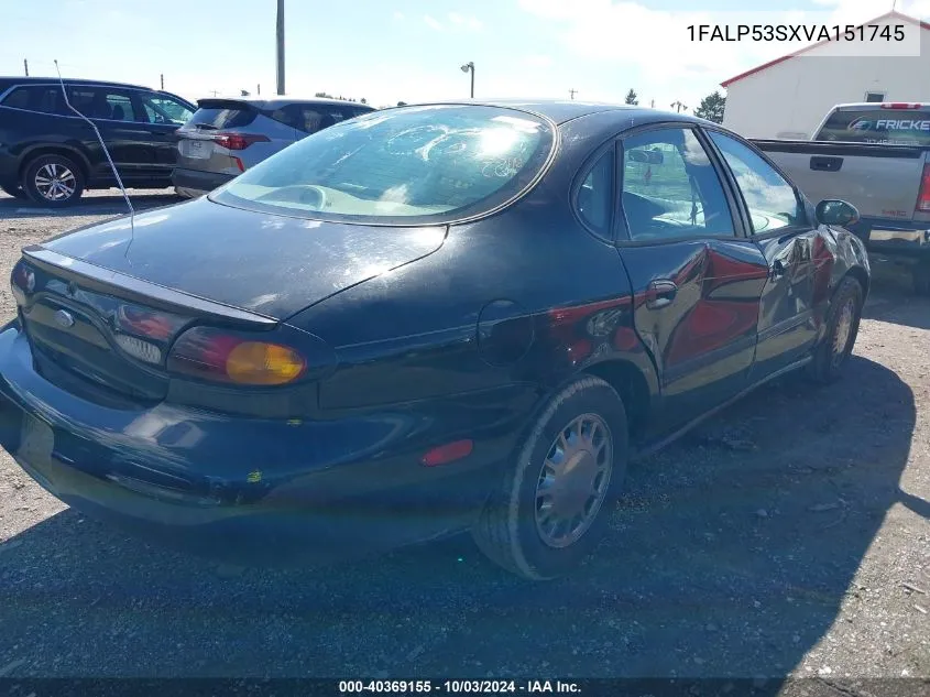 1997 Ford Taurus Lx VIN: 1FALP53SXVA151745 Lot: 40369155