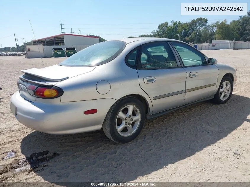 1997 Ford Taurus Gl VIN: 1FALP52U9VA242542 Lot: 40551296