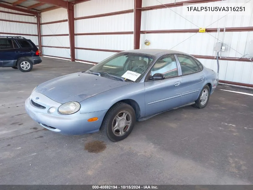 1997 Ford Taurus G VIN: 1FALP51U5VA316251 Lot: 40592194