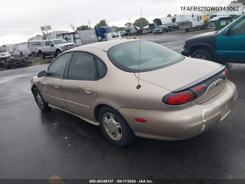 1998 Ford Taurus Lx/Se VIN: 1FAFP52S0WG145062 Lot: 40349787