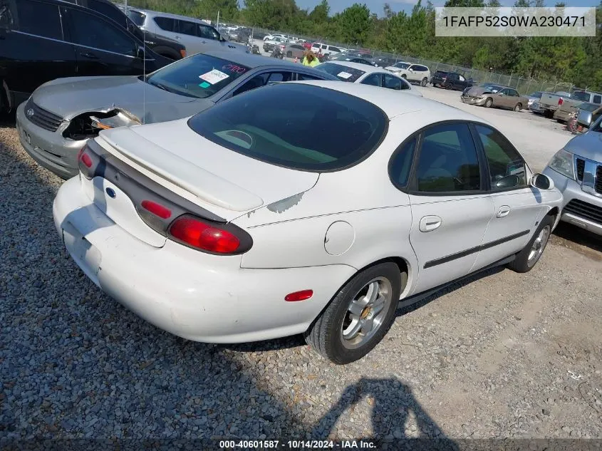 1998 Ford Taurus Lx/Se VIN: 1FAFP52S0WA230471 Lot: 40601587