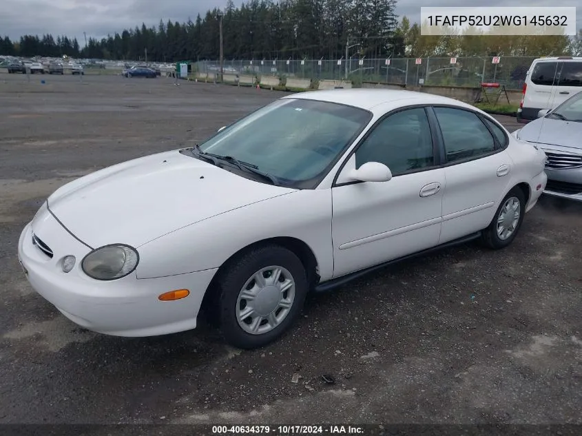 1998 Ford Taurus Lx/Se VIN: 1FAFP52U2WG145632 Lot: 40634379