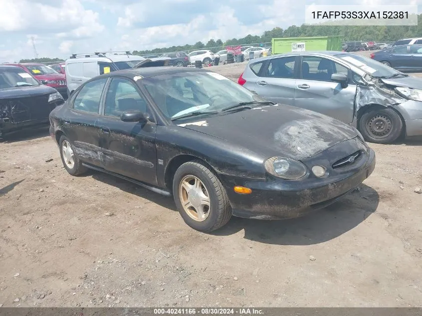 1999 Ford Taurus Se/Se-Ne VIN: 1FAFP53S3XA152381 Lot: 40241166