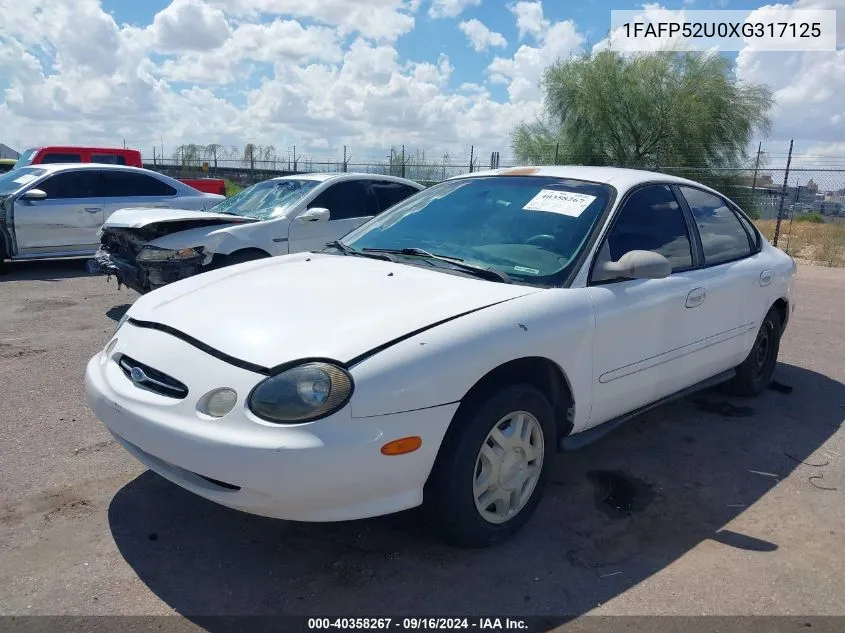 1999 Ford Taurus Lx VIN: 1FAFP52U0XG317125 Lot: 40358267