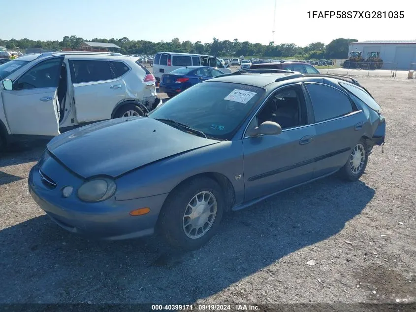 1999 Ford Taurus Se VIN: 1FAFP58S7XG281035 Lot: 40399171