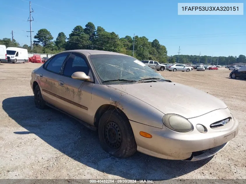 1999 Ford Taurus Se VIN: 1FAFP53U3XA320151 Lot: 40452284