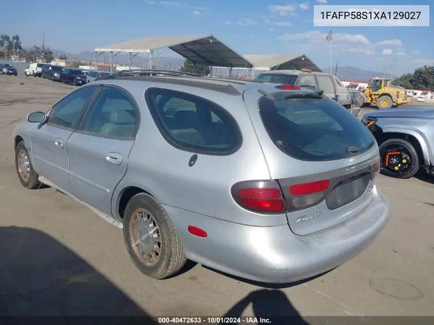 1999 Ford Taurus Se VIN: 1FAFP58S1XA129027 Lot: 40472633