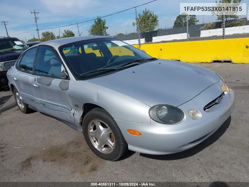 1999 Ford Taurus Se/Se-Ne VIN: 1FAFP53S3XG141815 Lot: 40551311