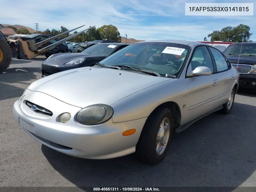 1999 Ford Taurus Se/Se-Ne VIN: 1FAFP53S3XG141815 Lot: 40551311