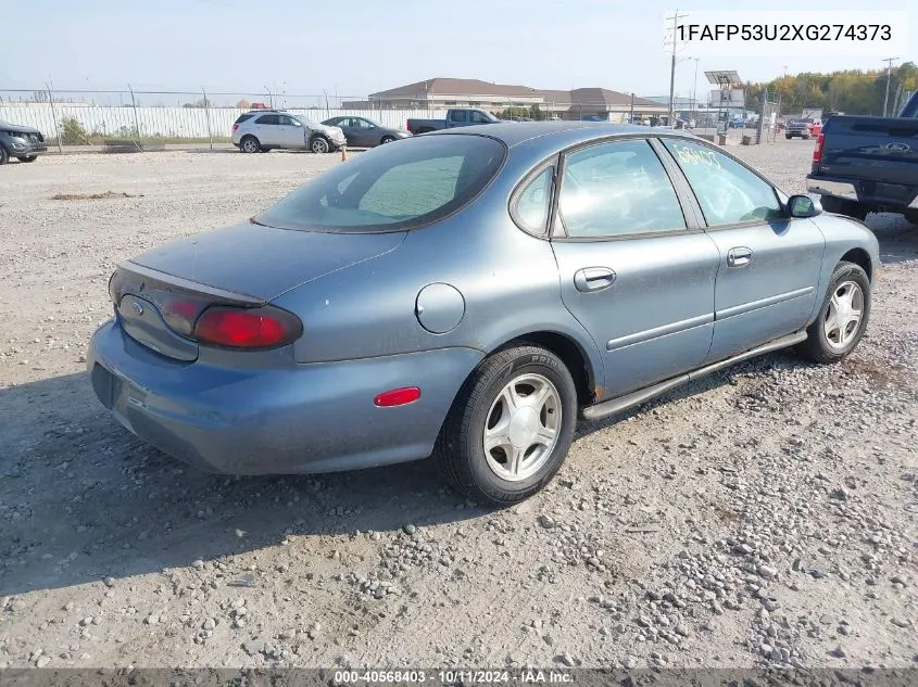 1999 Ford Taurus Se VIN: 1FAFP53U2XG274373 Lot: 40568403