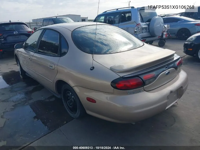 1999 Ford Taurus Se/Se-Ne VIN: 1FAFP53S1XG106268 Lot: 40609313