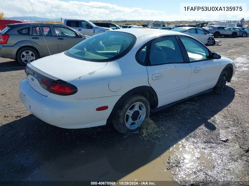 1999 Ford Taurus Se/Se-Ne VIN: 1FAFP53U0XA135975 Lot: 40678568